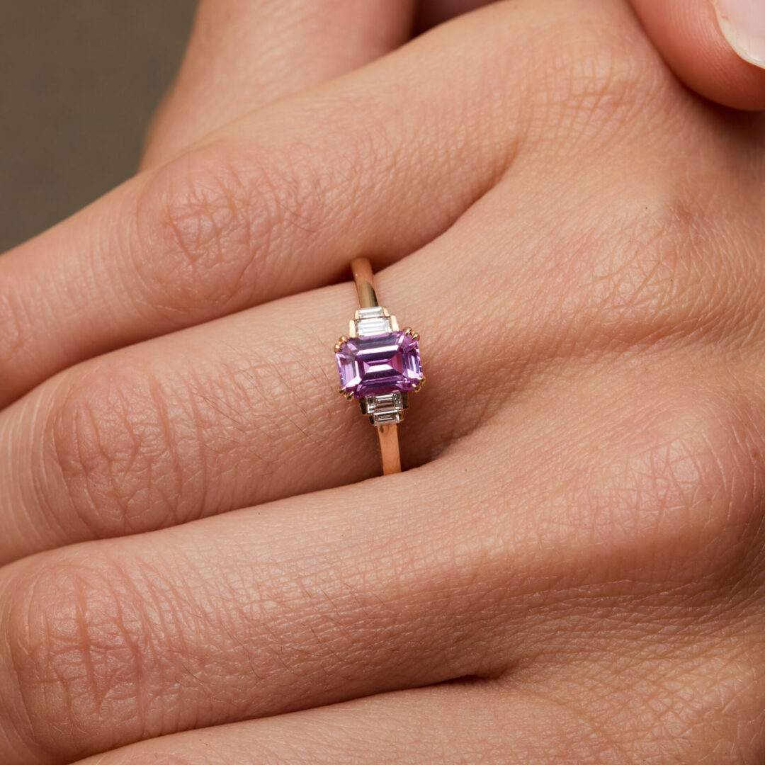 Bague Trilogie Saphir Rose