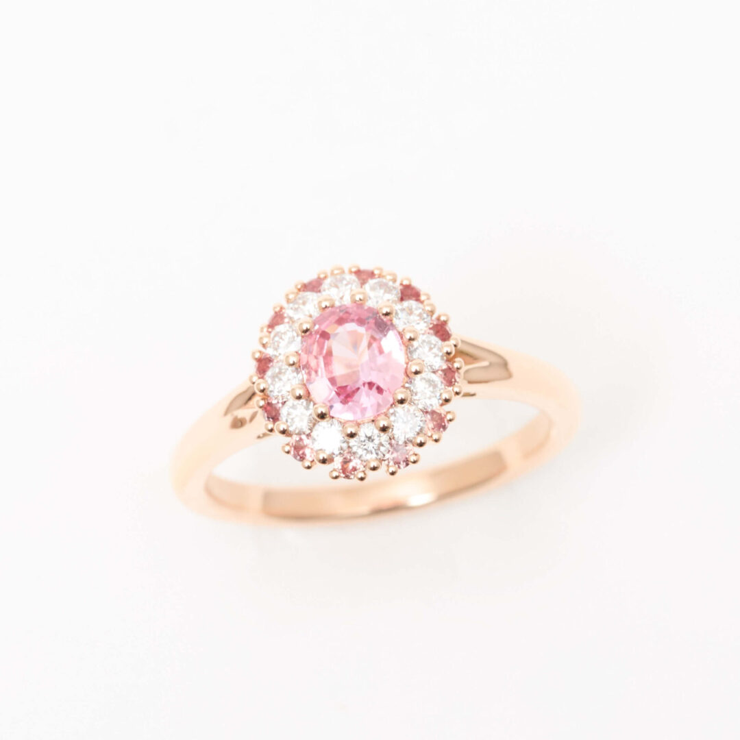 Bague Saphir Padparadscha