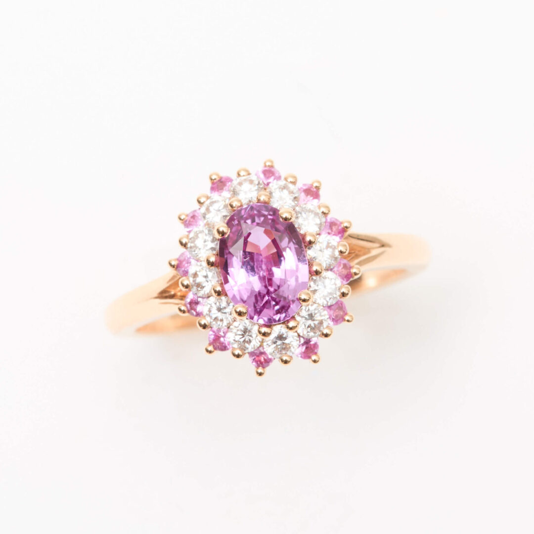 bague saphir rose