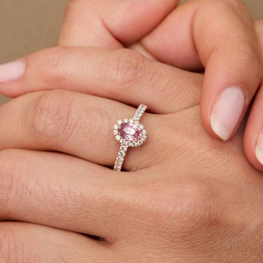 Bague Saphir Padparadscha