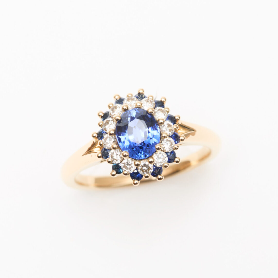 bague marguerite saphir