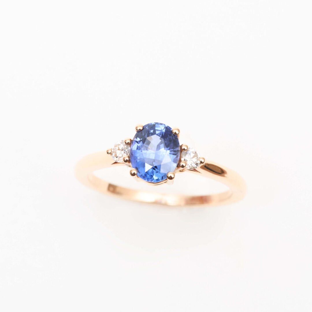 Bague Trilogie Saphir Bleu