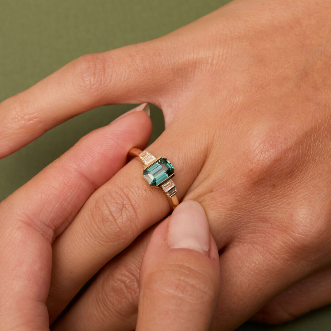 Bague Saphir Teal