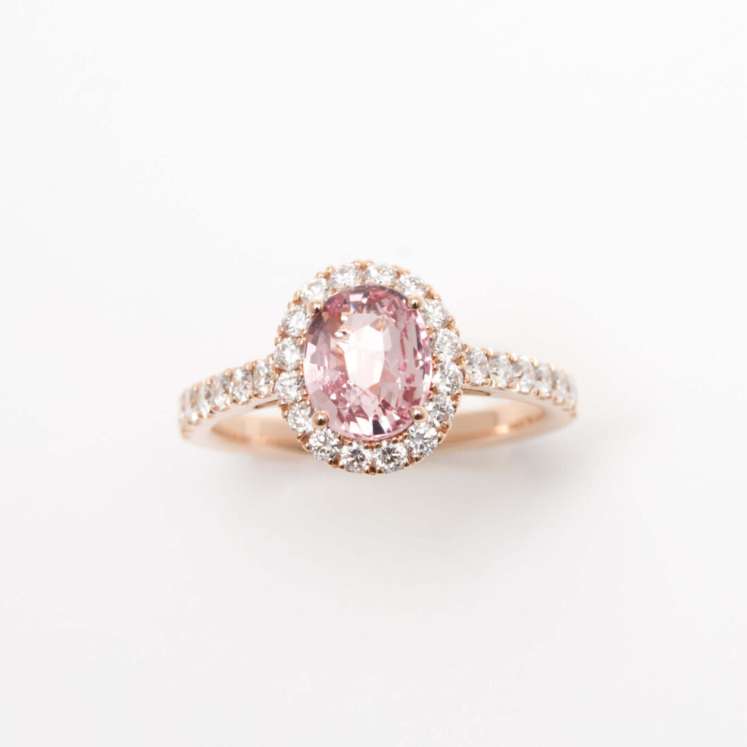 Bague Saphir Padparadscha