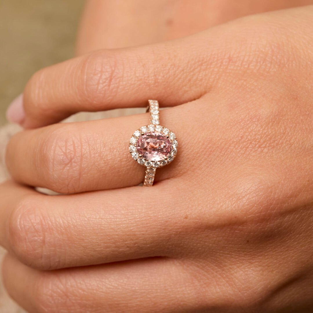 Bague Saphir Padparadscha