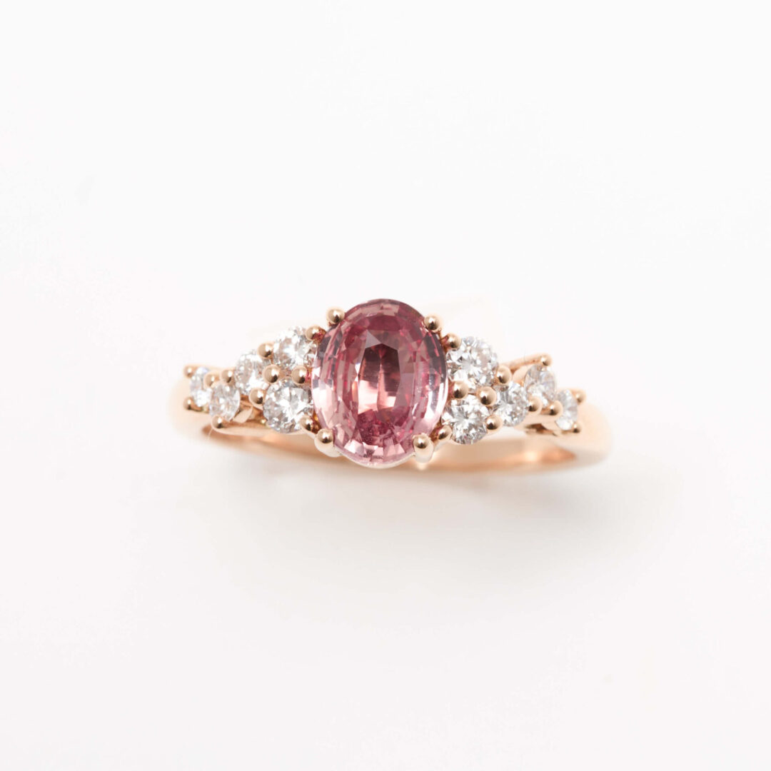 Bague Saphir Padparadscha