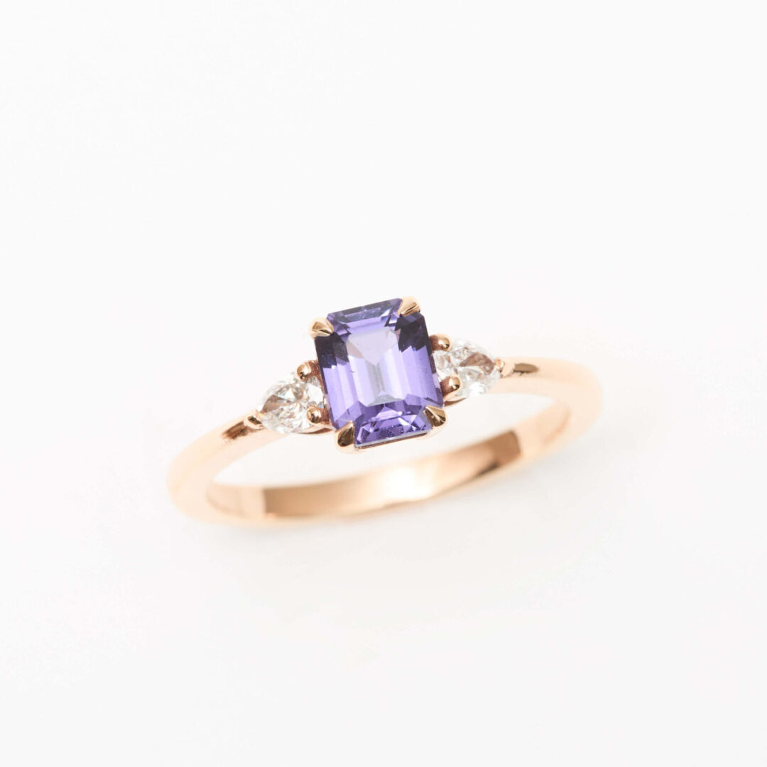 Bague Trilogie Saphir violet