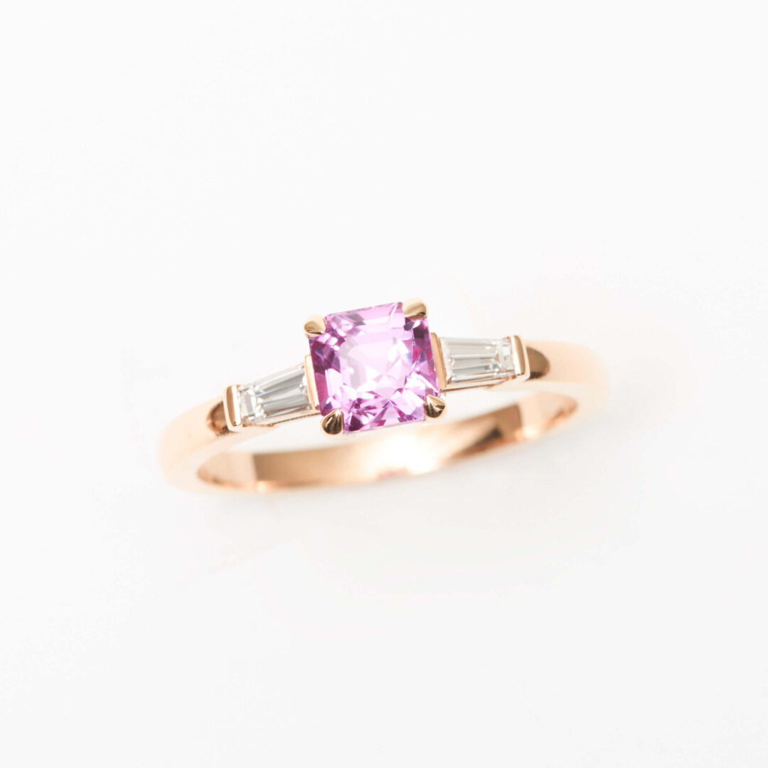 Bague Trilogie Saphir Rose