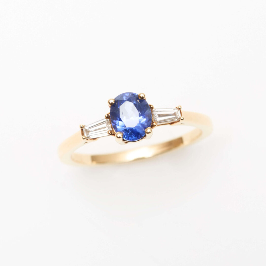 Bague Trilogie Saphir Bleu