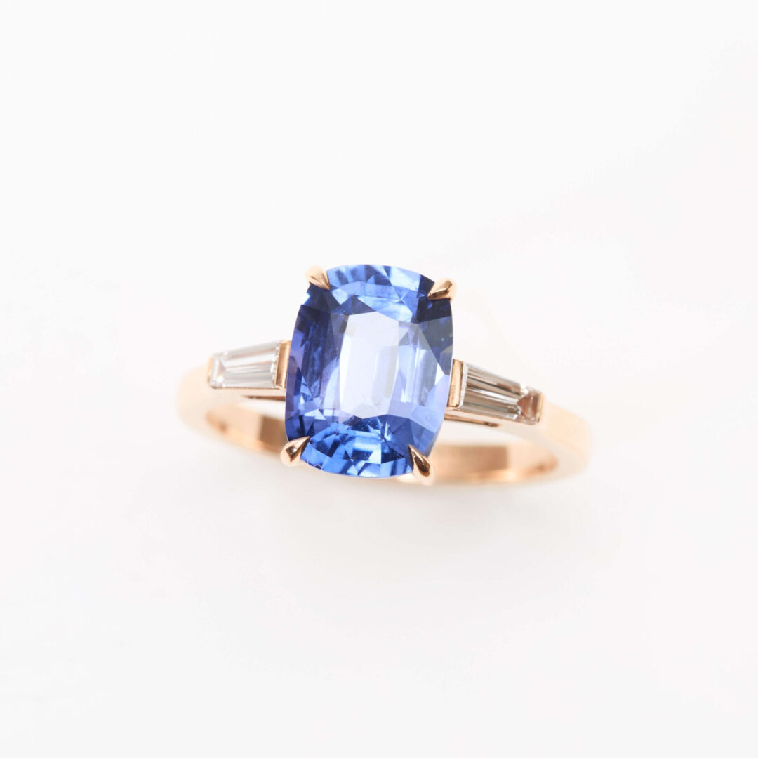 Bague Trilogie Saphir Bleu