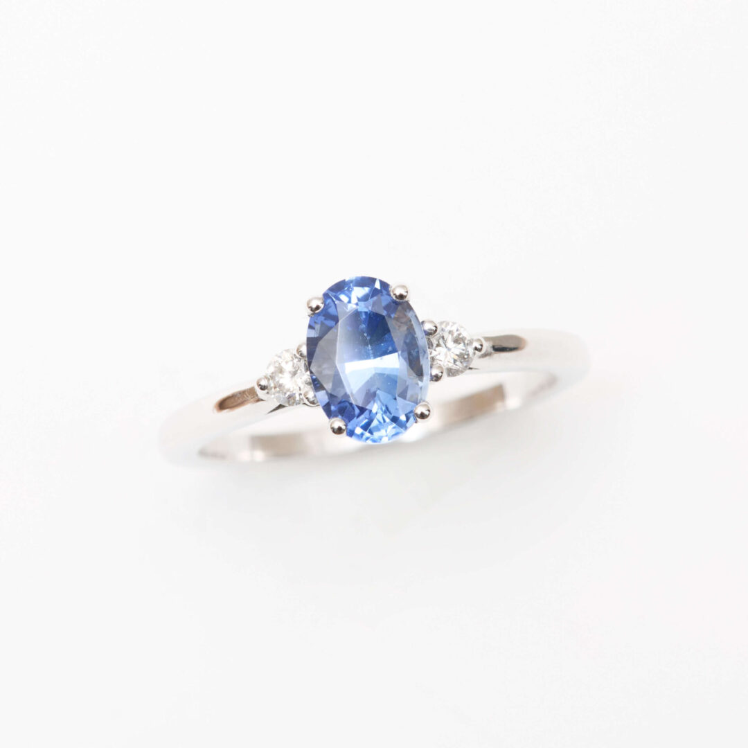 Bague Trilogie Saphir Bleu