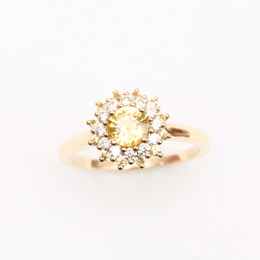 Bague Marguerite Saphir Jaune